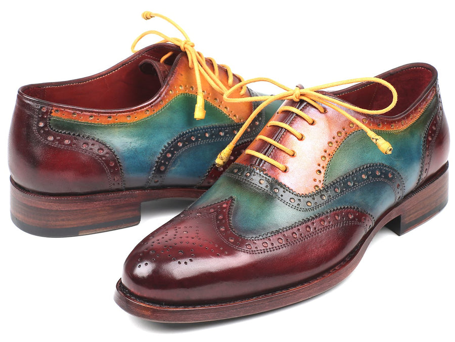 Paul Parkman Wingtip Oxfords Goodyear Welted Multi-Color (ID#027-MIX)