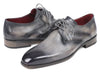 Paul Parkman Men's Gray Medallion Toe Derby Shoes (ID#6584-GRY)