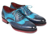 Paul Parkman Men's Two Tone Wingtip Oxfords Blue & Turquoise (ID#27TQ88)