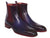 Paul Parkman Navy & Purple Chelsea Boots (ID#BT552PUR)